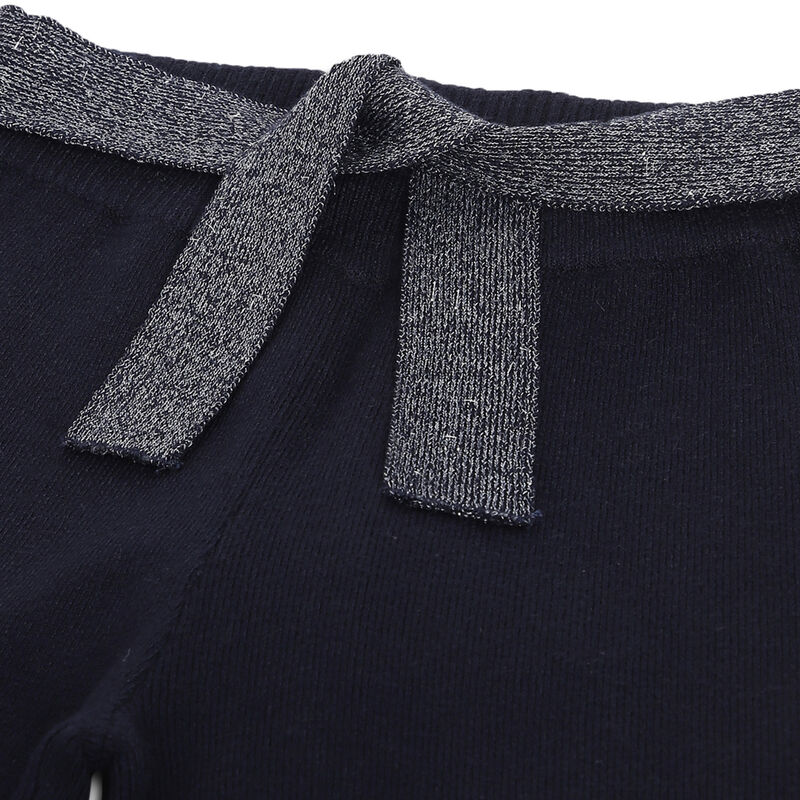 Girls Dark Blue Solid Long Trousers image number 2